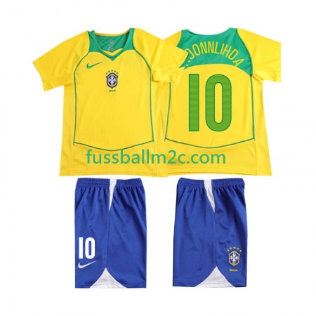 Fußballtrikots Brasilien RONALOINHO 10 2004 Retro Kinder Heim Trikotsatz Fußballtrikots Brasilien RONALOINHO 10 2004 Retro Kinder Heim Trikotsatz